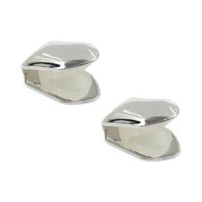 EXCEART 4pcs Silver Plated Small Single Tooth Cap Hip Hop Teeth Grill Decoration