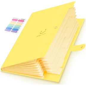 Expanding File Folder, 8 Pockets Accordion File Organizer, A4 Letter Size Paper Document Receipt Organizer Accordian Filing Folder for Classroom, Home, Office and Travel(Purple)