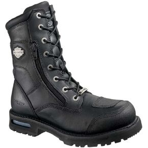 Harley-Davidson Men's Riddick 8-Inch Lace-UP Black Motorcycle Boots D98308