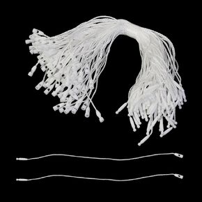 1000 Pcs 7.8" Nylon Hang Tag String Plastic Snap Lock Loop Fastener Hook Ties for Price Tags, Luggage Label(Black)