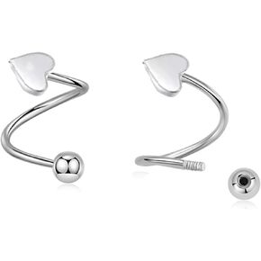LOVPEPY Cute Star Wrap Earrings for Women Teen Girls, 925 Sterling Silver Minimalist Helix Piercing Earrings Little Ball Wrap Cuff Earrings Jewelry Birthday Gift (Star)