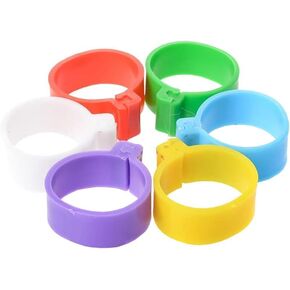 100 Pcs 16mm Multicolor Plastic Chicken Leg Rings Poultry Foot Bands Chicken Identification Tags Poultry Feeding Supplies for Ducks Chicks in Kuwait