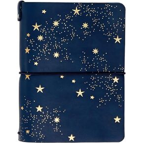 On The Go Folio - Small Holder Case to Protect Your Planners and Journals. Works Great w Petite Planners & Journals. Elastic Band Holder - Erin Condren (Small, Starry Sky)