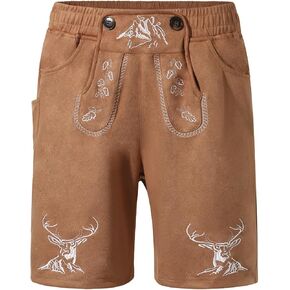Mens German Oktoberfest Bavarian Costume Pants Oktoberfest Short Pant Outfit