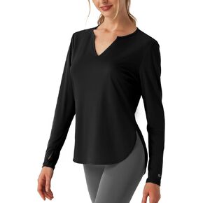 Women's V-Neck UPF 50+Swim Rash Guard Shirt