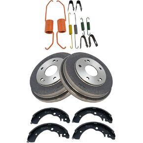 TRQ Rear Brake Shoe & Drum Kit Compatible with 2003-2007 Honda Accord