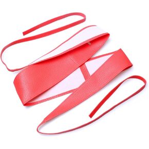 TOP HUNTER Women Faux Leather Obi Style Belt, Retro Lace Up Wide Wrap Waist Belt for Party Casual Fashion