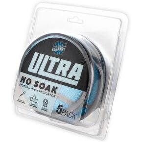 The Rag Company - Ultra No Soak Round Detailing Applicator - 70/30 Pearl Weave Microfiber for Applying Coatings, Dressings, Waxes, Sealants to Glass, Paint, Rubber, Leather, Plastic - 5 inch (5 Pack)