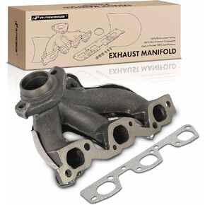 A-Premium Right Side Engine Exhaust Manifold W/Gasket & Heat Shield [OHV 6Cyl 3.8L] Compatible with Jeep JK Series Wrangler 2007-2011, 2007 2008 2009 2010 2011, Replace# 4666026AA, 4666026AB