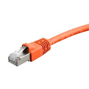 Monoprice Cat6A Ethernet Patch Cable - Snagless RJ45, Fullboot, 550Mhz, Double Shielded (S/FTP) Pure Bare Copper Wire, 10G, 26AWG, 7 Feet, Orange