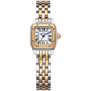 Women's Temperament Watches, Square Dial Watches, Waterproof Quartz Watches (Gold color)