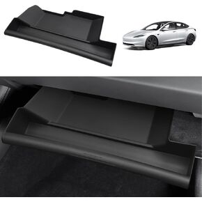 Glove Box Organizer For Tesla Model 3 Highland 2023 2024 Glove Box Storage Box Model 3 Glove Compartment Organizer Tray Interior Accessories TPE Material Black in Kuwait