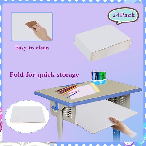 EARTHSON 24 Pcs Privacy Folders for Students, Privacy Dividers for Classroom, Study Carrel Desks Privacy Boards, Cardboard Privacy Shields Folder for School Teachers Home, Black in Saudi Arabia