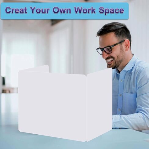 EARTHSON 24 Pcs Privacy Folders for Students, Privacy Dividers for Classroom, Study Carrel Desks Privacy Boards, Cardboard Privacy Shields Folder for School Teachers Home, Black in Saudi Arabia