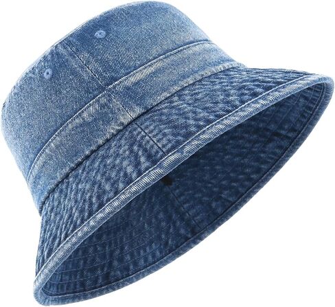 Zylioo XX-Large Denim Bucket Sun Hat,Oversized Jean Fisherman Hats,Adjustable Packable Summer Travel Hats in Saudi Arabia