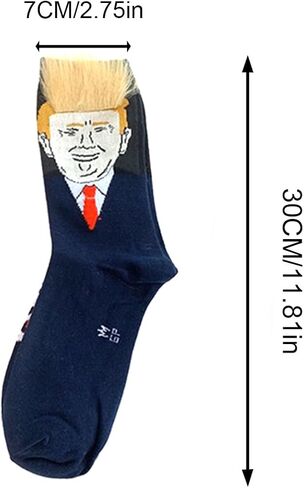 Trump 2024 Hat with Hair and Funny Trump Unisex Socks Combo, Wig Cap Embroidery Adjustable, Perfect Trump Merchandise Gift-Great for Election Day and Independence Day Red in Saudi Arabia