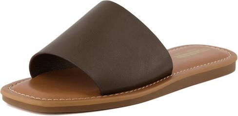 CUSHIONAIRE Women's Spicy slide Sandal with Memory Foam, Tan 9 in Saudi Arabia