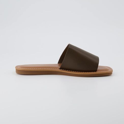 CUSHIONAIRE Women's Spicy slide Sandal with Memory Foam, Tan 9 in Saudi Arabia