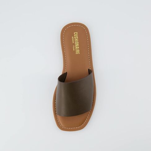 CUSHIONAIRE Women's Spicy slide Sandal with Memory Foam, Tan 9 in Saudi Arabia