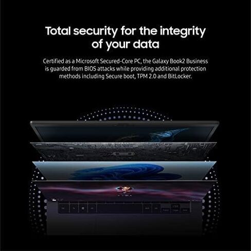 كمبيوتر محمول للأعمال Samsung Galaxy Book2 مقاس 14 بوصة، i5-1240P / 16 جيجابايت / 256 جيجابايت، Windows 11 PRO، معالج Intel vPro 28W من الجيل الثاني عشر مع أمان محسّن، ‎NP641BED-KA2US، جرافيت in Saudi Arabia