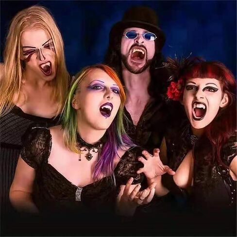 مصاص دماء قابل للسحب الأنياب هالوين مصاص دماء الأنياب القوطية مصاص دماء الأقواس مخيف زاحف البلاستيك مصاص دماء وهمية الأسنان هالوين الرعب الدعائم in Kuwait