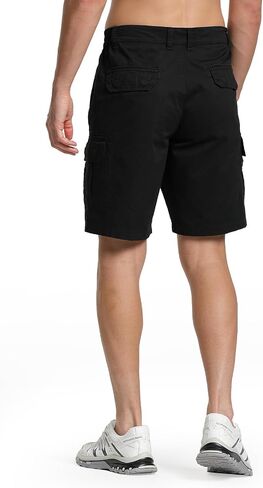 Men's 10'' Stretch Cargo Shorts Relaxed Fit Elastic Waist Hiking Work Shorts with Pockets in Saudi Arabia
