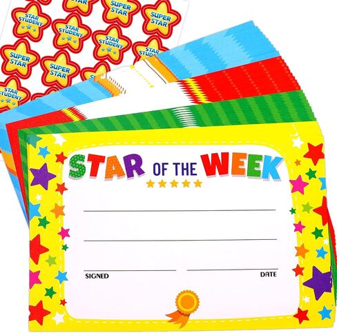 Star Student Certificates of Award 40Pcs Recognition Rewards You’re a Star Awards for Teachers Achievement Classroom School Supplies in Kuwait