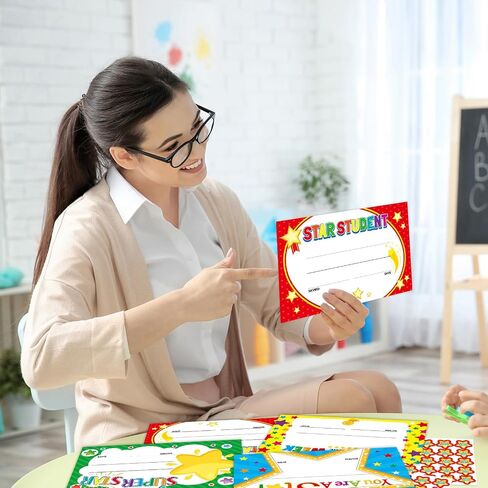 Star Student Certificates of Award 40Pcs Recognition Rewards You’re a Star Awards for Teachers Achievement Classroom School Supplies in Kuwait