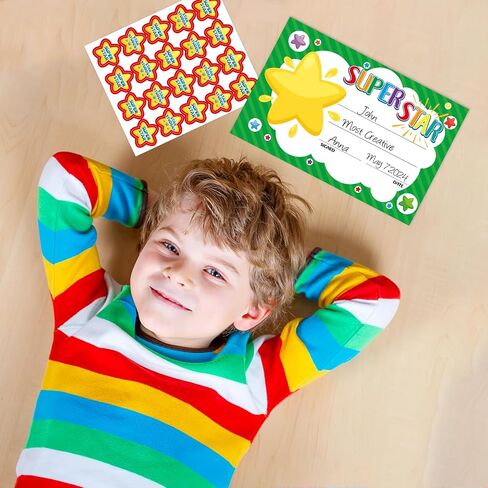 Star Student Certificates of Award 40Pcs Recognition Rewards You’re a Star Awards for Teachers Achievement Classroom School Supplies in Kuwait