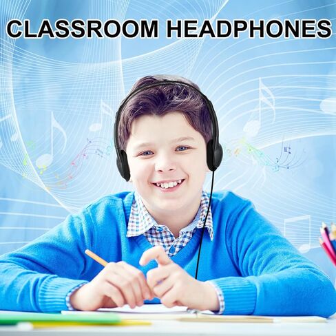 CN-Outlet Bulk Headphones for Classroom Kids Multi Colored 50 Pack, Wholesale Over Ear Student Head Phones Perfect for Schools, Libraries, Computer Lab, Testing Centers, Museums, Hotels in Kuwait