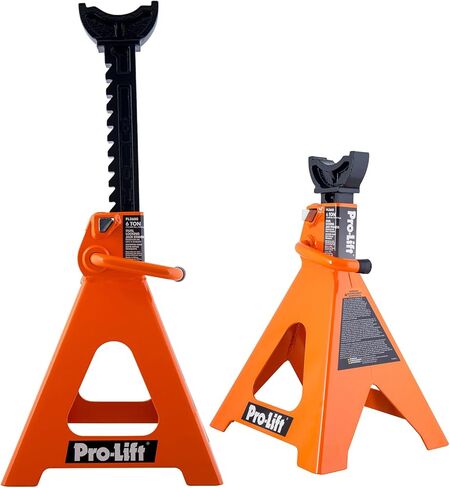 زوج حاملات رافعة Pro-Lift للخدمة الشاقة 6 طن - دبابيس قفل مزدوجة - قفل المقبض ودبوس التنقل لمتجر إصلاح السيارات مع أمان إضافي in Kuwait