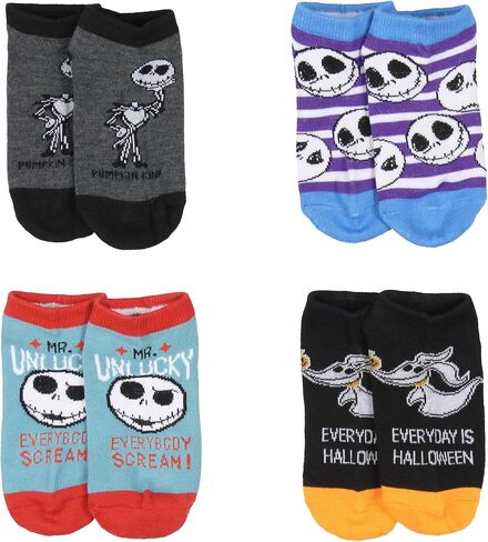Disney Nightmare Before Christmas Boy's Jack Skellington Zero Oogie Boogie Mix and Match 8 Pair Ankle Socks in Saudi Arabia
