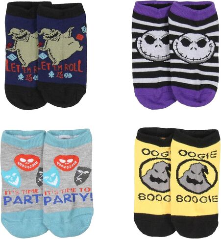 Disney Nightmare Before Christmas Boy's Jack Skellington Zero Oogie Boogie Mix and Match 8 Pair Ankle Socks in Saudi Arabia