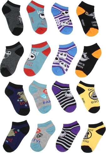 Disney Nightmare Before Christmas Boy's Jack Skellington Zero Oogie Boogie Mix and Match 8 Pair Ankle Socks in Saudi Arabia