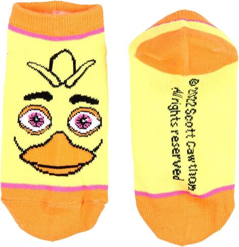 Bioworld Five Nights at Freddy's Kids Character Designs No-Shoe Ankle Socks 4 Pairs, 10-4 in Saudi Arabia
