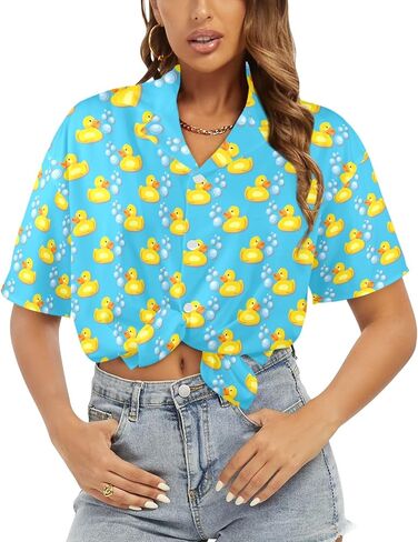 HUGLAZY 80s 90s Outfit for Women Neon Party Outfit 80s Hawaiian Shirts Floral Tropical Shirts Summer in Saudi Arabia