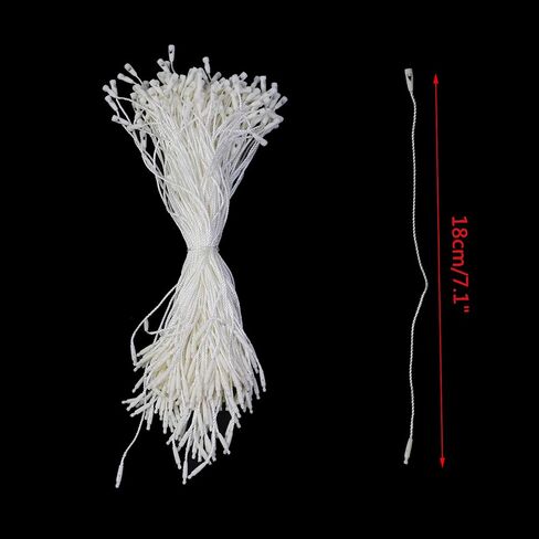 1000 Pcs 7.8" Nylon Hang Tag String Plastic Snap Lock Loop Fastener Hook Ties for Price Tags, Luggage Label(Black) in Saudi Arabia