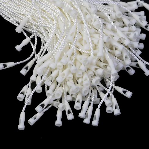 1000 Pcs 7.8" Nylon Hang Tag String Plastic Snap Lock Loop Fastener Hook Ties for Price Tags, Luggage Label(Black) in Saudi Arabia