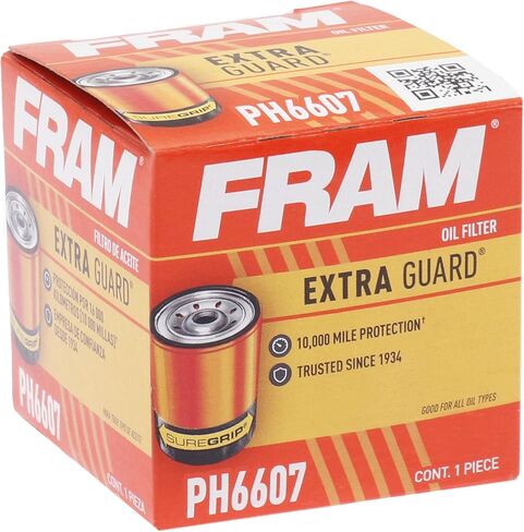 فرام إكسترا جارد PH6607، فلتر الزيت الدوار بفاصل 10 كيلو ميل، أسود in Kuwait