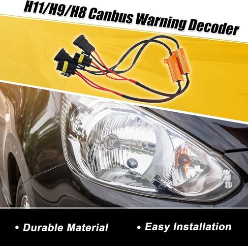 X AUTOHAUX 2pcs H11/H9/H8 LED Car Headlight Canbus Decoder Error Free Warning Resistors Decoder Replacement Anti Flicker Resistor in Saudi Arabia