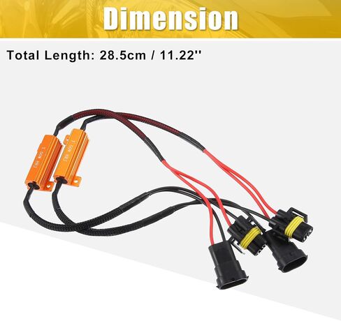 X AUTOHAUX 2pcs H11/H9/H8 LED Car Headlight Canbus Decoder Error Free Warning Resistors Decoder Replacement Anti Flicker Resistor in Saudi Arabia