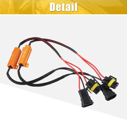 X AUTOHAUX 2pcs H11/H9/H8 LED Car Headlight Canbus Decoder Error Free Warning Resistors Decoder Replacement Anti Flicker Resistor in Saudi Arabia