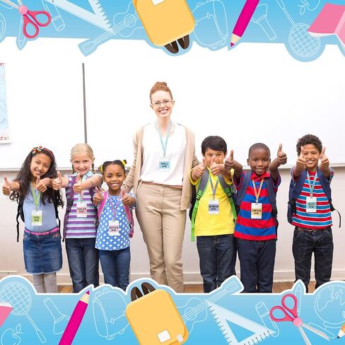 Set of 14 Hall Pass Lanyards School Passes Set Unbreakable PVC Office Passes Classroom Passes Set Teachers Students Supplies for Classroom Nurse Bathroom Library (Black White) in Saudi Arabia
