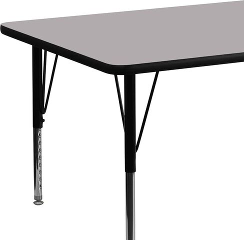 Flash Furniture 30''W x 72''L Rectangular Oak Thermal Laminate Activity Table - Height Adjustable Short Legs in Saudi Arabia