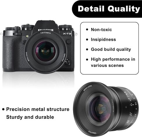 7 Artisans 12mm F2.8 Mark Ⅱ Ultra Wide Angle APS-C Manual Focus Prime lens compatible for Canon EOS-M Mount Mirrorless Cameras M1 M2 M3 Black in Saudi Arabia