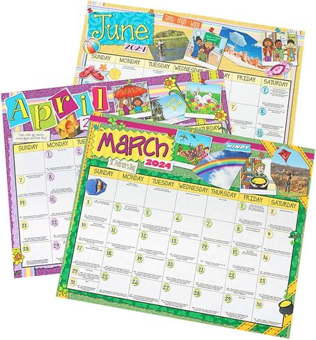 Really Good Stuff Classroom Calendar 2024-2025, Primary Colors in Saudi Arabia