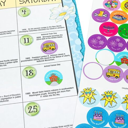 Really Good Stuff Classroom Calendar 2024-2025, Primary Colors in Saudi Arabia