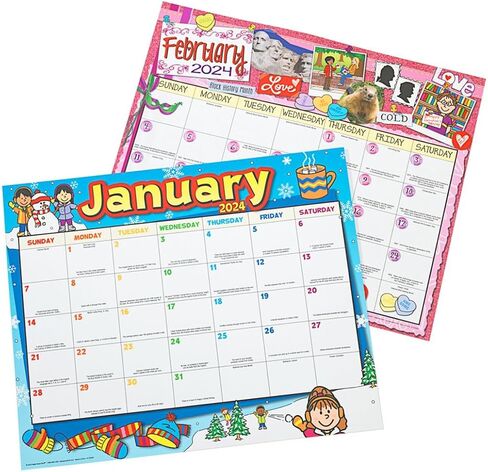 Really Good Stuff Classroom Calendar 2024-2025, Primary Colors in Saudi Arabia
