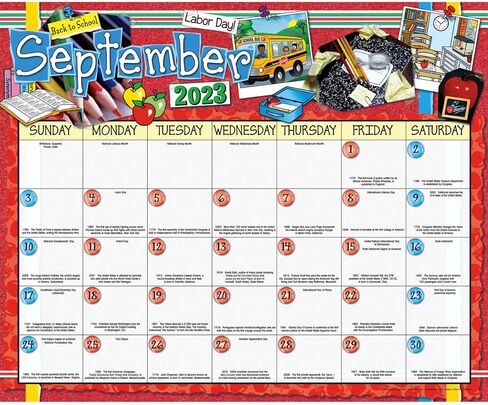 Really Good Stuff Classroom Calendar 2024-2025, Primary Colors in Saudi Arabia