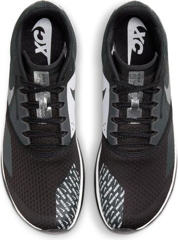 Nike Rival XC 6 Cross-Country Spikes (DX7999-001, Black/Metallic Silver-DK Smoke Grey) Size 11.5 in Saudi Arabia